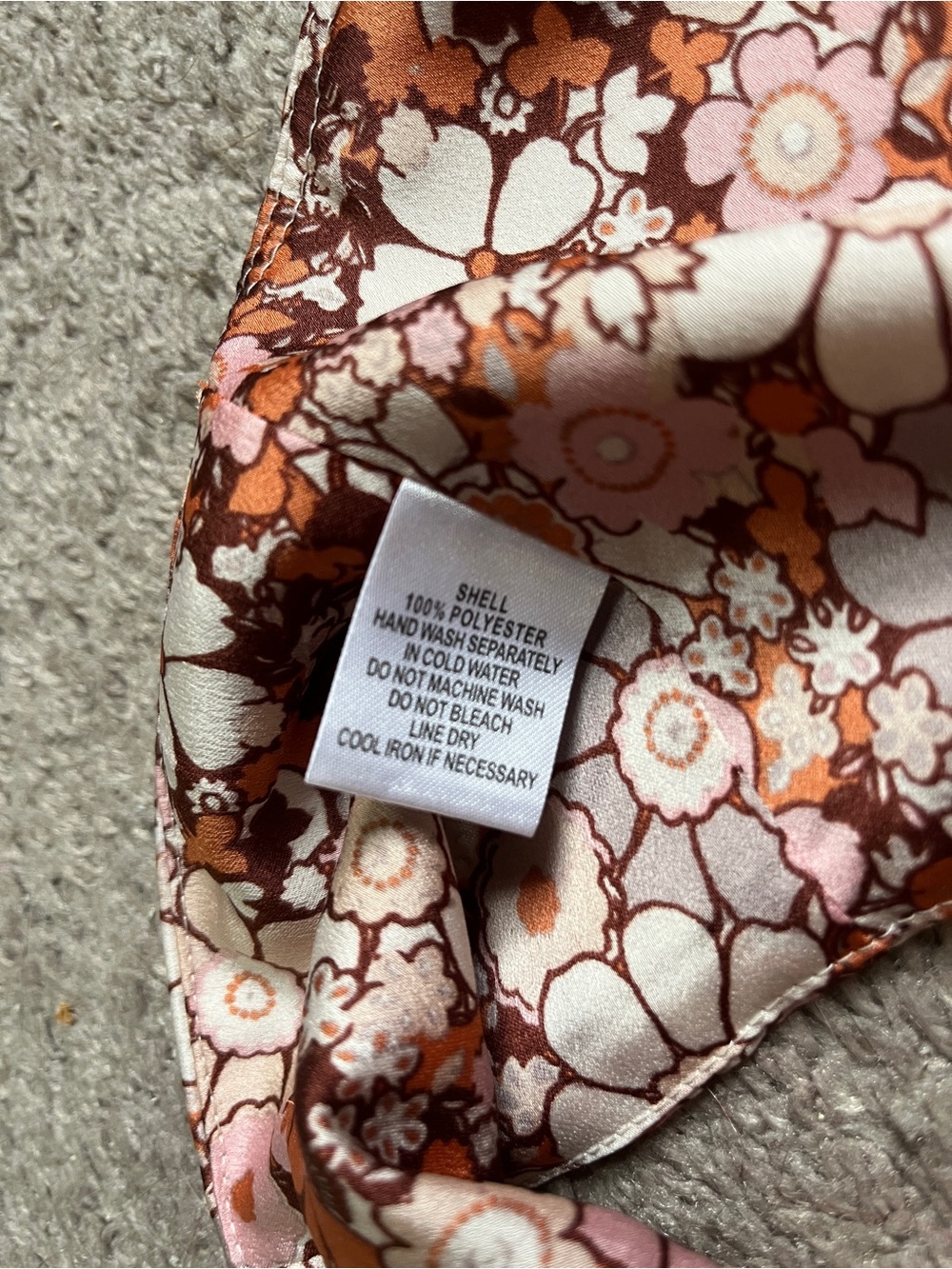 Floral Halter Tie-Front Crop Top in Brown & Pink - Picture 6 of 8